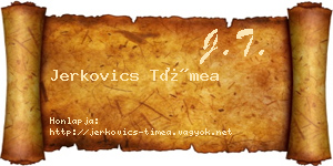 Jerkovics Tímea névjegykártya