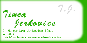 timea jerkovics business card