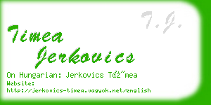 timea jerkovics business card